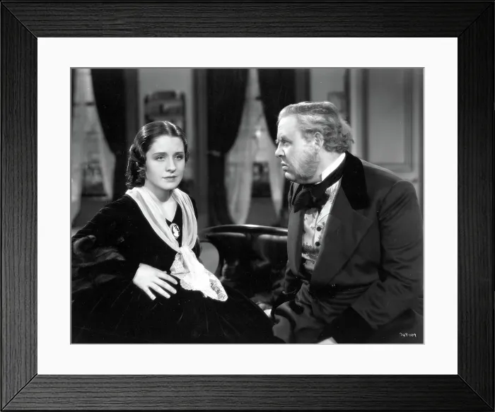 Framed Print : THE BARRETTS OF WIMPOLE STREET, Norma Shearer, Charles Laughton, 1934