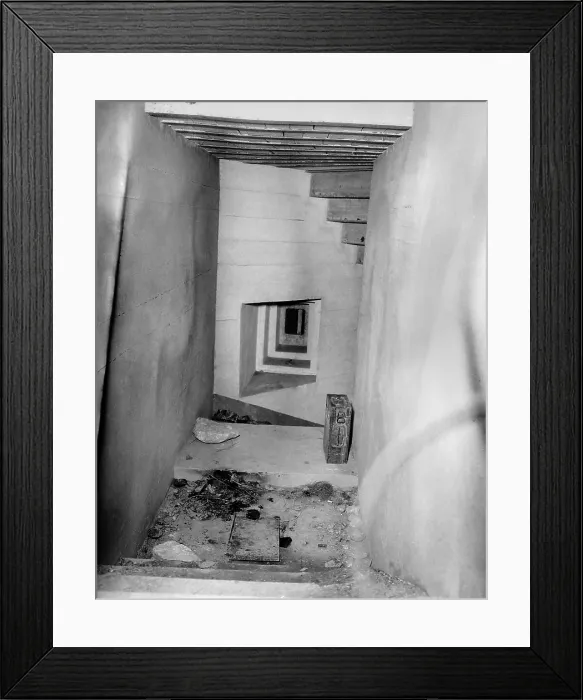 Framed Print : Interior of a German concrete bunker on the Atlantic Wall. Hitler believed the massive coastal fortifications were impregnable Framed Print : Interior of a German concrete bunker on the Atlantic Wall. Hitler believed the massive coastal fortifications were impregnable