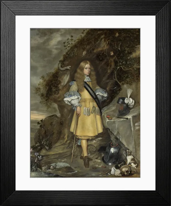 Framed Print : Memorial Portrait of Moses ter Borch, by Gerard ter Borch (II) and Gesina ter Borch, 1667-69, Dutch painting, oil on canvas