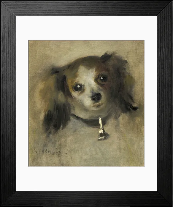 Framed Print : Head of a Dog, by Auguste Renoir, 1870, French impressionist painting, oil on canvas (BSLOC_2016_5_126) Framed Print : Head of a Dog, by Auguste Renoir, 1870, French impressionist painting, oil on canvas (BSLOC_2016_5_126)