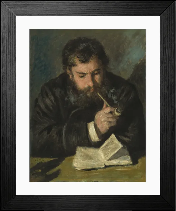 Framed Print : Claude Monet, by Auguste Renoir, 1872, French impressionist painting, oil on canvas