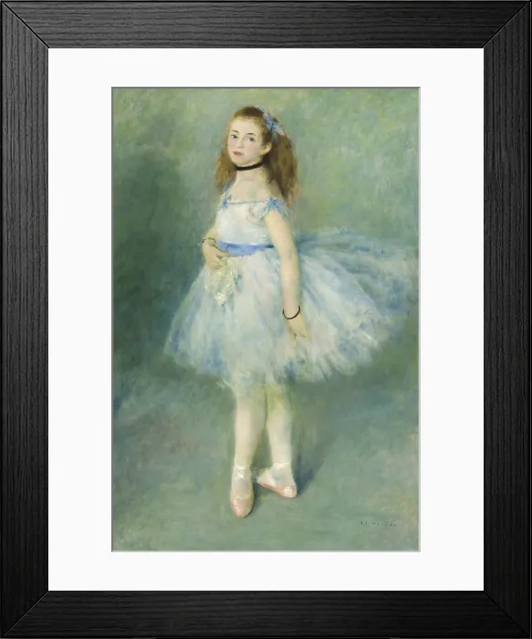 Framed Print : The Dancer, by Auguste Renoir, 1874, French impressionist painting, oil on canvas. Renoir received some good reviews of the painting when exhibited at Socit Anonyme