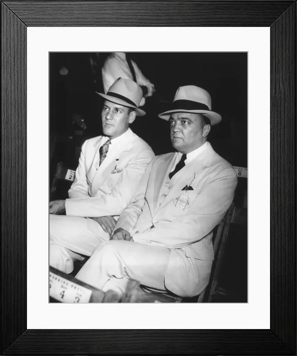 Framed Print : J. Edgar Hoover and Clyde Tolson at the Joe Louis-Jack Sharkey fight. Aug. 18, 1936, New York City. (BSLOC_2014_7_85) Framed Print : J. Edgar Hoover and Clyde Tolson at the Joe Louis-Jack Sharkey fight. Aug. 18, 1936, New York City. (BSLOC_2014_7_85)