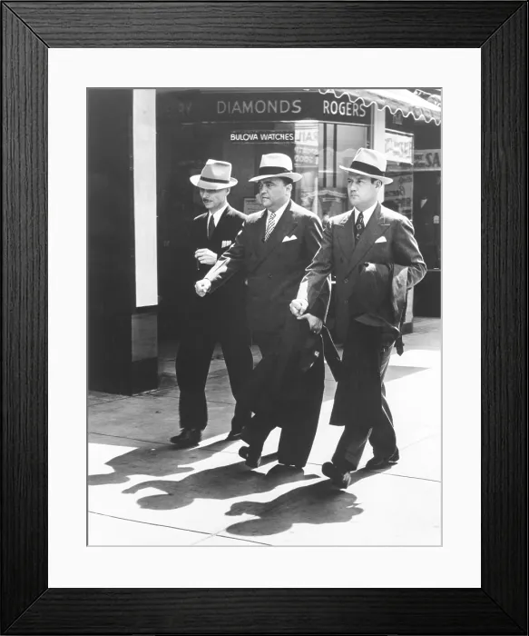 Framed Print : FBI Trio in Miami. L-R: Inspector E.J. Conneley, Director J.Edgar Hoover, and Associate Director Clyde Tolson Hoover on a Miami Street Framed Print : FBI Trio in Miami. L-R: Inspector E.J. Conneley, Director J.Edgar Hoover, and Associate Director Clyde Tolson Hoover on a Miami Street