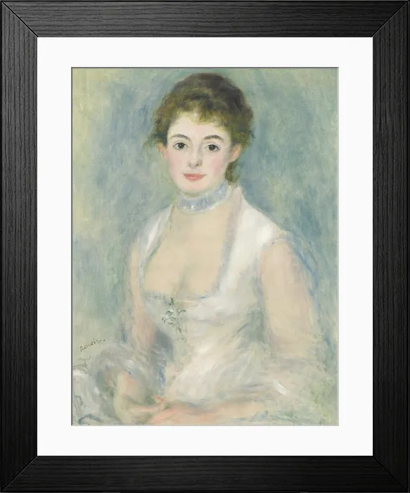 Framed Print : Madame Henriot, by Auguste Renoir, 1876, French painting, oil on canvas. This is a classic Renoir portrait from his pure impressionist period in the 1870s (BSLOC_2016_5_139) Framed Print : Madame Henriot, by Auguste Renoir, 1876, French painting, oil on canvas. This is a classic Renoir portrait from his pure impressionist period in the 1870s (BSLOC_2016_5_139)