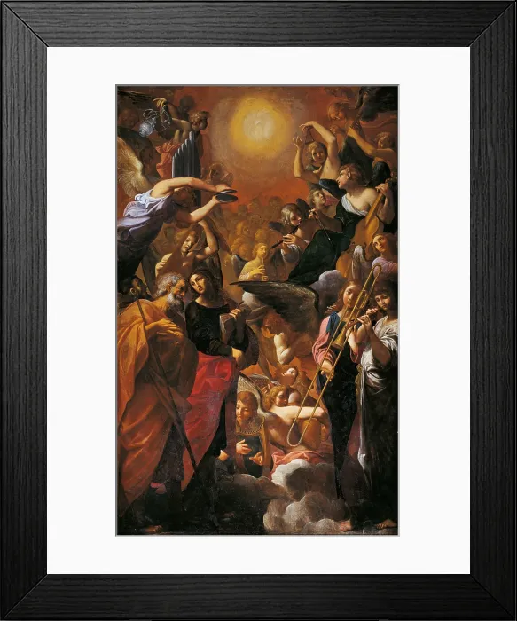 Framed Print : Paradise, by Ludovico Carracci, 1616, 17th Century, oil on canvas, cm 370 x 245 - Italy, Emilia Romagna, Bologna, San Paolo Maggiore church. All