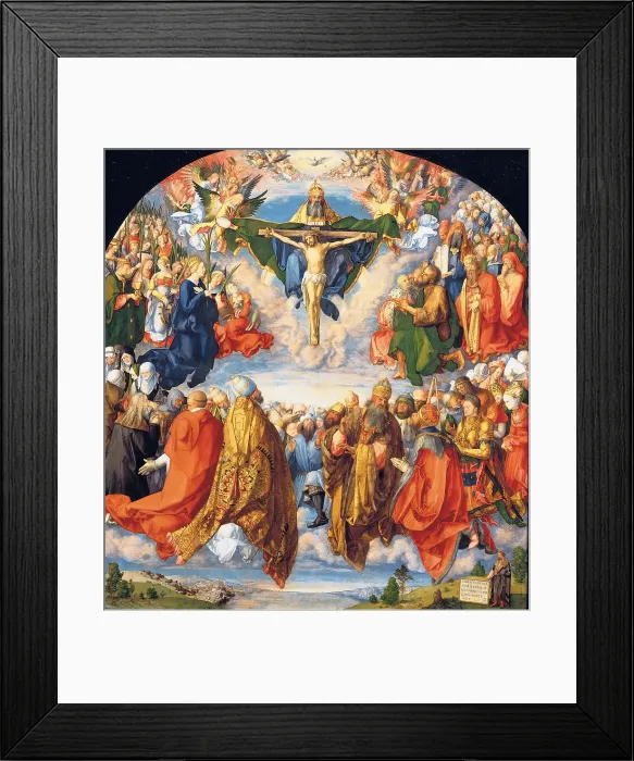 Framed Print : The Adoration of the Holy Trinity (The Landauer Altarpiece), by Albrecht Drer, 1511, 16th Century, oil on poplar panel, cm 135 x 123, 4 - Austria, Wien, Kunsthistorisches Museum Framed Print : The Adoration of the Holy Trinity (The Landauer Altarpiece), by Albrecht Drer, 1511, 16th Century, oil on poplar panel, cm 135 x 123, 4 - Austria, Wien, Kunsthistorisches Museum