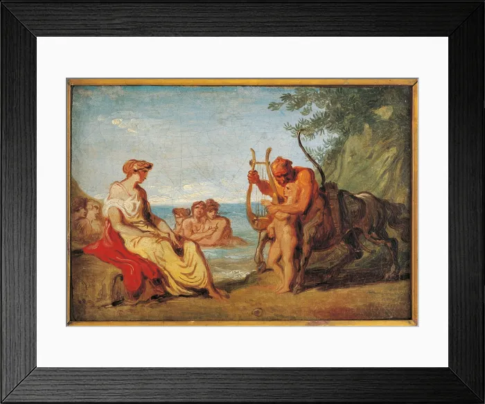 Framed Print : Education of Achilles, by Felice Giani, 1800 - 1810 about, 19th Century, oil on canvas, cm 24 x 35 - Italy, Emilia Romagna, Bologna, Private Collection. All Framed Print : Education of Achilles, by Felice Giani, 1800 - 1810 about, 19th Century, oil on canvas, cm 24 x 35 - Italy, Emilia Romagna, Bologna, Private Collection. All