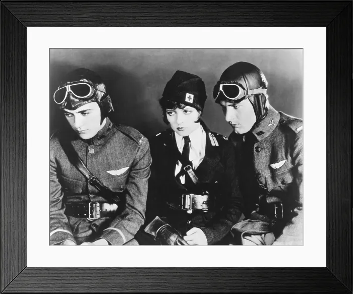 Framed Print : WINGS, from left: Buddy Rogers, Clara Bow, Richard Arlen, 1927 Framed Print : WINGS, from left: Buddy Rogers, Clara Bow, Richard Arlen, 1927
