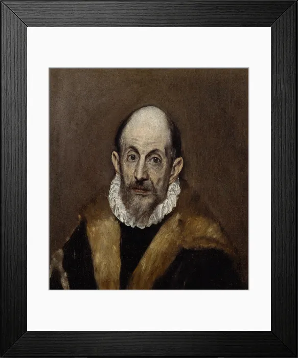 Framed Print : PORTRAIT OF AN OLD MAN, by El Greco, 1595-1600, Spanish Renaissance painting, oil on canvas