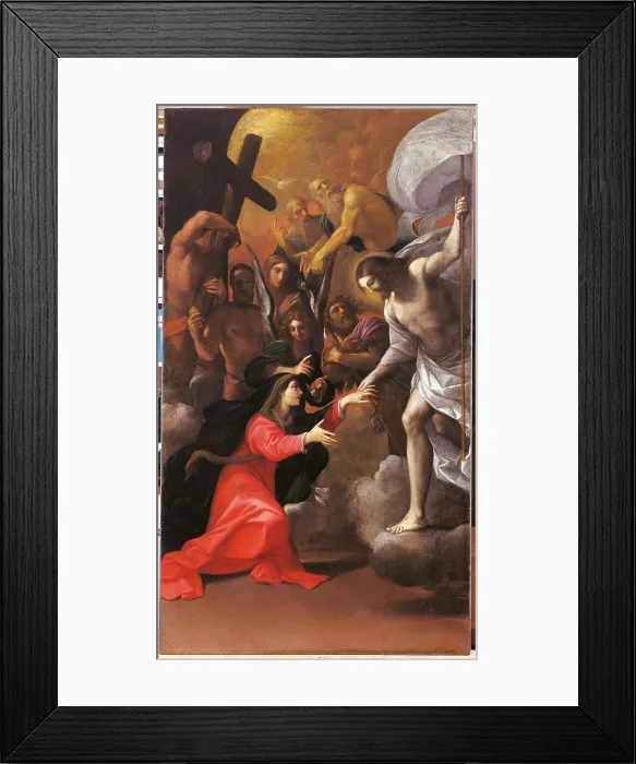 Framed Print : The Virgin and the Release of the Chosen from the Limbo, by Ludovico Carracci, 1610 about, 17th Century, oil on canvas, cm 311 x 180 - Italy, Emilia Romagna, Bologna