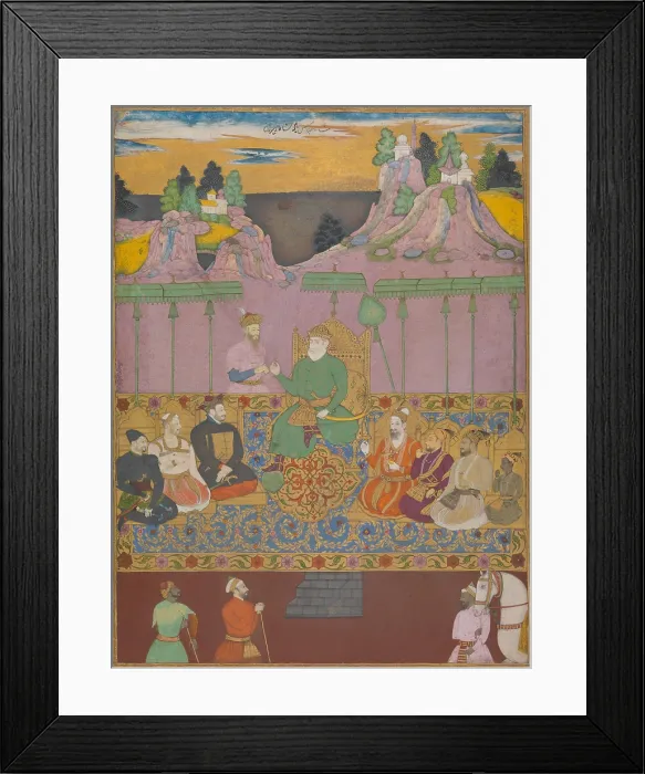 Framed Print : THE HOUSE OF BIJAPUR, by Chand Muhammad, 1670-80s, Indian painting, ink, watercolor on paper Framed Print : THE HOUSE OF BIJAPUR, by Chand Muhammad, 1670-80s, Indian painting, ink, watercolor on paper