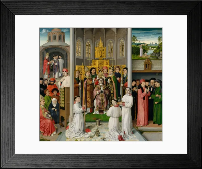 Framed Print : SCENES FROM LIFE OF ST. AUGUSTINE OF HIPPO, 1490, Netherlandish, Northern Renaissance oil painting Framed Print : SCENES FROM LIFE OF ST. AUGUSTINE OF HIPPO, 1490, Netherlandish, Northern Renaissance oil painting