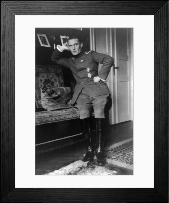 Framed Print : Herman Goering, convalescing from a hip wound received in WW1 aerial combat. He recovered and ended the war as an honored ace flyer with 22 confirmed victories. 1916 Framed Print : Herman Goering, convalescing from a hip wound received in WW1 aerial combat. He recovered and ended the war as an honored ace flyer with 22 confirmed victories. 1916