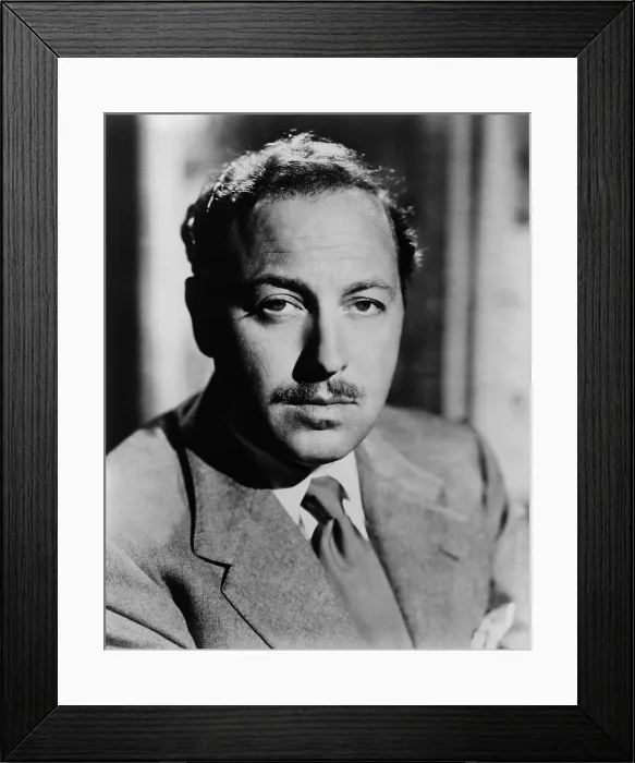 Framed Print : Tennessee Williams, playwright of 20th century American classics in 1952