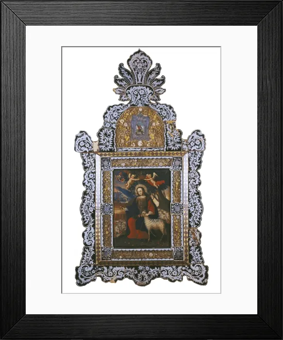 Framed Print : Saint John. Colonial baroque. Oil on canvas. BOLIVIA. Sucre. Museum of the Cathedral. - maeyaert / Iberfoto / Everett Collection (540609)**US SALES ONLY**