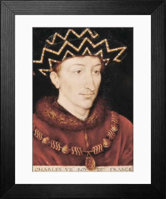 Framed Print : CHARLES VII of France (1403-1461). King of France (1422-1461), Valois dynasty. Renaissance art. Oil. FRANCE. Versailles. Palace of Versailles