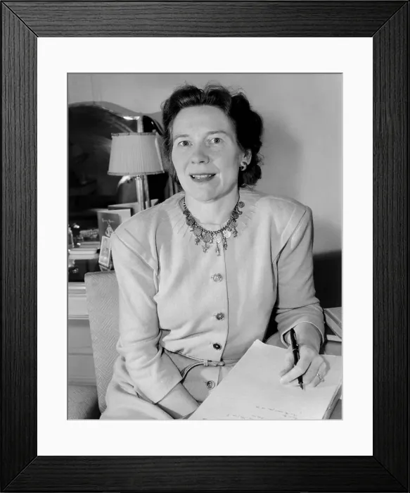 Framed Print : Jessamyn West, American novelist who drew from the tales she heard in her Quaker family