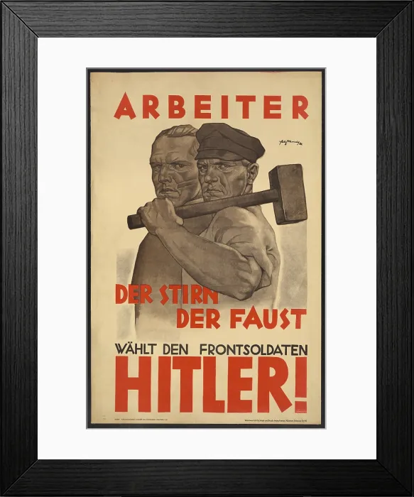 Framed Print : Nazi Party poster for the German Presidential election, 1932