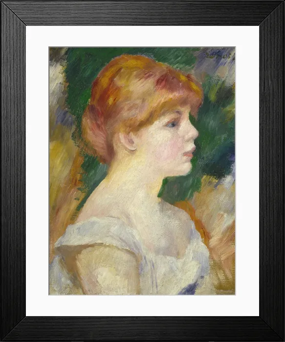 Framed Print : Suzanne Valadon, by Auguste Renoir, 1885, French impressionist painting, oil on canvas
