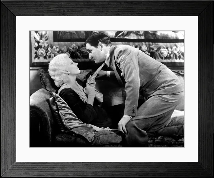 Framed Print : PLATINUM BLONDE, Jean Harlow, Robert Williams, 1931, seduction on the couch
