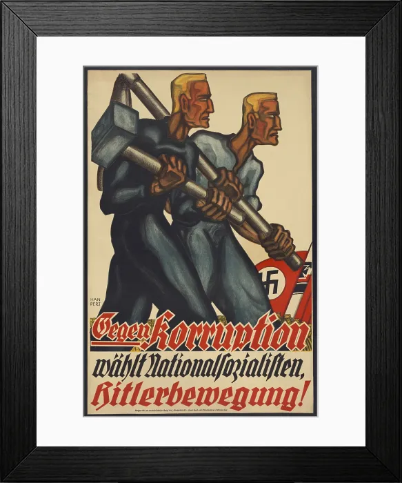Framed Print : Nazi Party poster for the German Presidential election, 1932 Framed Print : Nazi Party poster for the German Presidential election, 1932