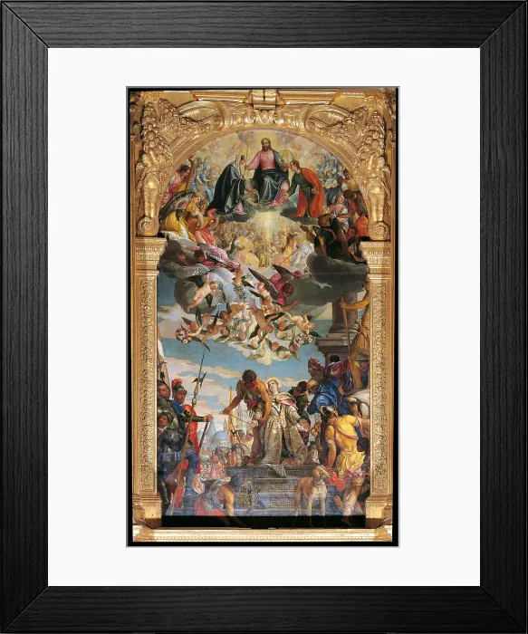 Framed Print : The Martyrdom of St Justina, by Paolo Caliari known as Veronese, 1575, 16th Century, canvas, - Italy, Veneto, Padua, Santa Giustina Basilica