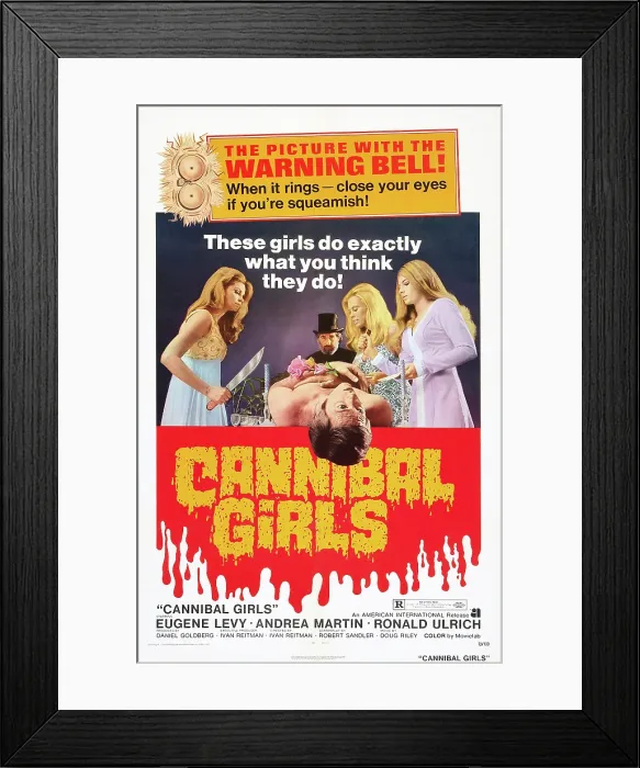 Framed Print : CANNIBAL GIRLS, US poster, Ronald Ulrich (rear), 1973 Framed Print : CANNIBAL GIRLS, US poster, Ronald Ulrich (rear), 1973