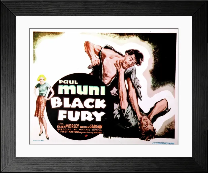 Framed Print : BLACK FURY, US poster, Paul Muni, 1935