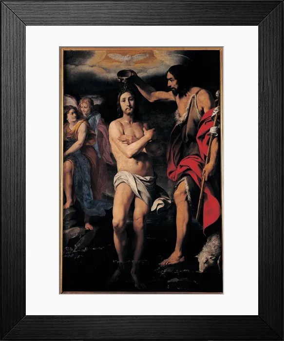 Framed Print : Crespi Daniele, The Baptism of Christ, 1629 - 1630, 17th Century, oil on canvas, Italy, Lombardy, Milan