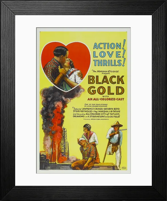 Framed Print : BLACK GOLD, pictured in heart at top, from left to right: Laurence Criner, Kathryn Boyd; at bottom, from left to right: Laurence Criner, Kathryn Boyd, Steve Reynolds, 1928 Framed Print : BLACK GOLD, pictured in heart at top, from left to right: Laurence Criner, Kathryn Boyd; at bottom, from left to right: Laurence Criner, Kathryn Boyd, Steve Reynolds, 1928