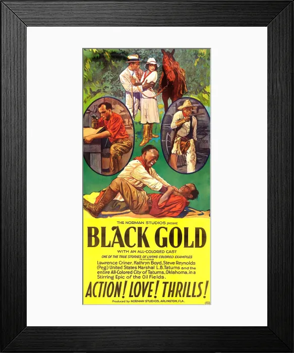 Framed Print : BLACK GOLD, poster art, 1928
