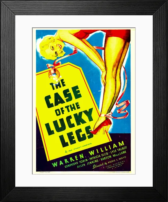 Framed Print : THE CASE OF THE LUCKY LEGS, window card, 1935