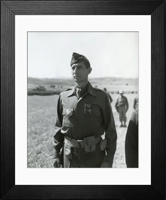 Framed Print : Lt. Gen. Mark Clark, Commanding General of the Fifth Army, on June 29, 1944 Framed Print : Lt. Gen. Mark Clark, Commanding General of the Fifth Army, on June 29, 1944