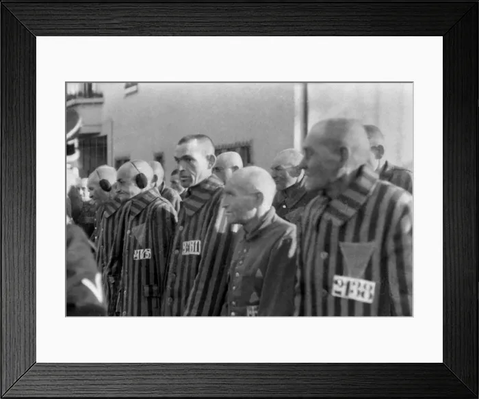 Framed Print : Prisoners in the concentration camp at Sachsenhausen, Germany, Dec. 19, 1938 Framed Print : Prisoners in the concentration camp at Sachsenhausen, Germany, Dec. 19, 1938