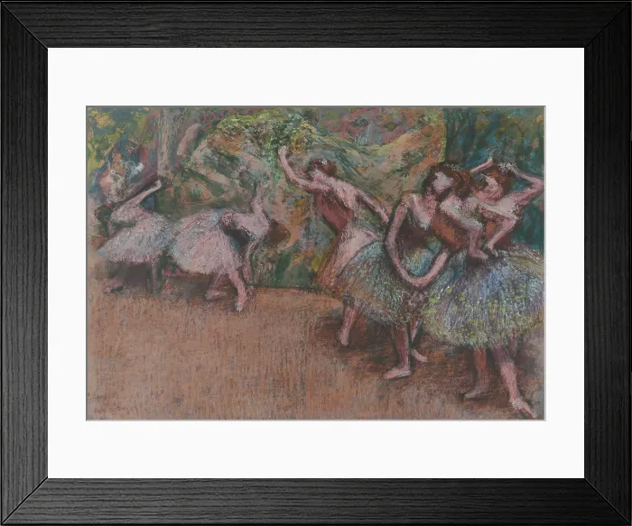 Framed Print : Ballet Scene, by Edgar Degas, 1907, French impressionist pastel drawing. In the late 1890s, Degas work became more abstract
