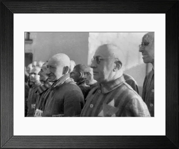 Framed Print : Prisoners in the concentration camp at Sachsenhausen, Germany, Dec. 19, 1938 Framed Print : Prisoners in the concentration camp at Sachsenhausen, Germany, Dec. 19, 1938