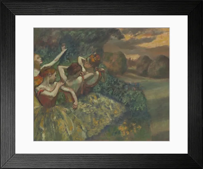 Framed Print : Four Dancers, by Edgar Degas, 1899. French impressionist painting, oil on canvas