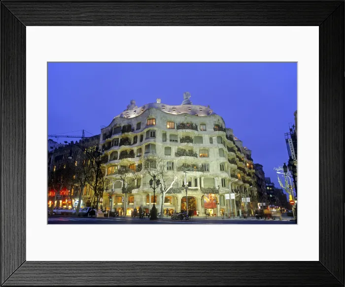 Framed Print : SPAIN. Barcelona. Mil House or 'The Quarry'. Modernism. Architecture. - Lucas Vallecillos / Iberfoto / Everett Collection (543579)**US SALES ONLY**