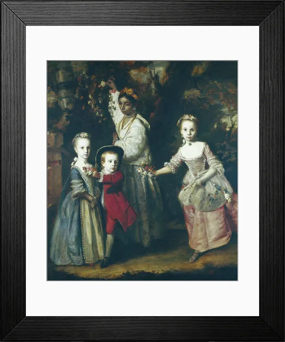 Framed Print : REYNOLDS, Sir Joshua (1723-1792). The Children of Edward Holden Cruttenden. Rococo. Oil on canvas. BRAZIL. Sao Paulo. Sao Paulo Museum of Art