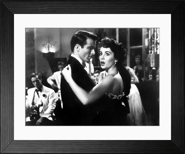 Framed Print : A PLACE IN THE SUN, Elizabeth Taylor, Montgomery Clift, 1951