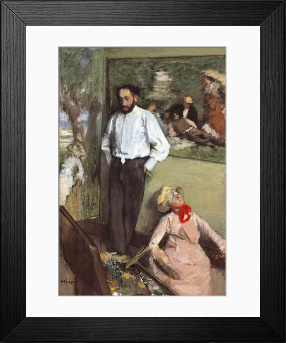 Framed Print : DEGAS, Edgar (1834-1917). Portrait of Henri Michel-Levy in his studio. 1879. Impressionism. Oil on canvas. PORTUGAL. Lisbon