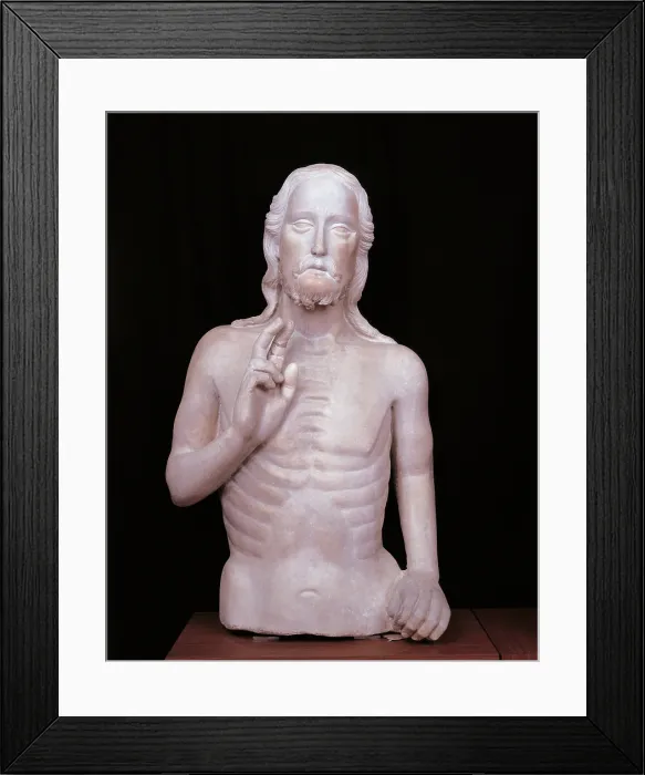 Framed Print : Tino di Camaino, The Blessing Christ, 1320 - 1321, 14th Century, marble, Italy, Tuscany, Florence