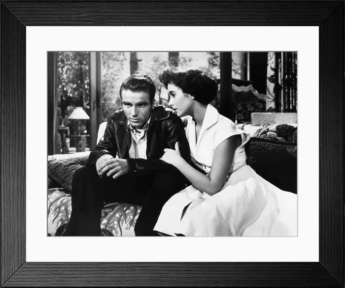 Framed Print : A PLACE IN THE SUN, from left, Montgomery Clift, Elizabeth Taylor, 1951