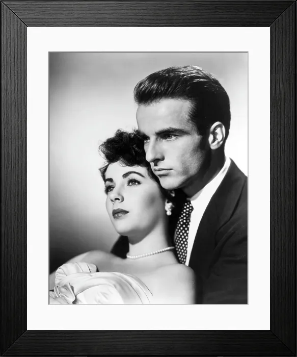 Framed Print : A PLACE IN THE SUN, from left: Elizabeth Taylor, Montgomery Clift, 1951