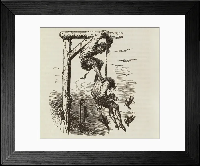 Framed Print : RABELAIS, Franois (1494-1553); Dore, Paul Gustave (1832-1883). Gargantua and Pantagruel. 1854. The uses of pantagruelion. Etching. SPAIN. Barcelona