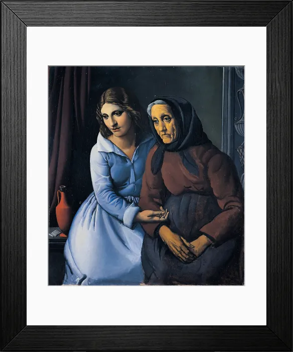 Framed Print : Funi Achille, One Person, Two Ages, 1924, 20th Century, oil on canvas, Italy, Lombardy, Milan, Private collection (155748) Everett CollectionMondadori Portfolio**US SALES ONLY**