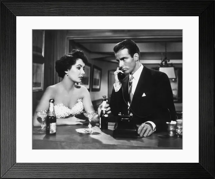 Framed Print : A PLACE IN THE SUN, from left, Elizabeth Taylor, Montgomery Clift, 1951