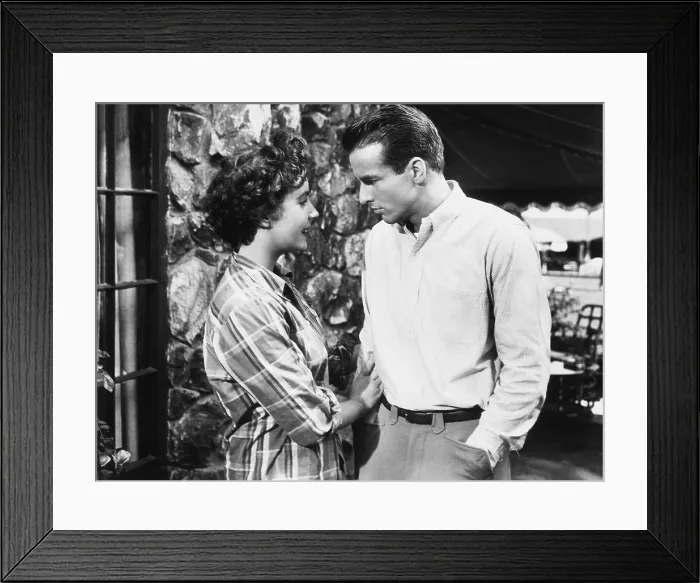 Framed Print : A PLACE IN THE SUN, from left, Elizabeth Taylor, Montgomery Clift, 1951