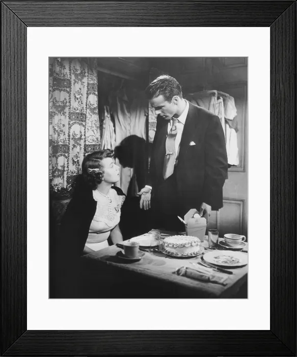 Framed Print : A PLACE IN THE SUN, from left: Shelley Winters, Montgomery Clift, 1951